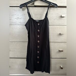 Express Black Button Up Dress